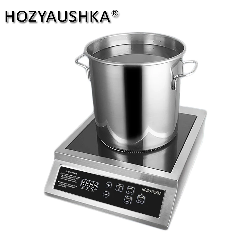 3500 watt induction cooker high power large size all stainless steel flat key household and commercial fire boiler