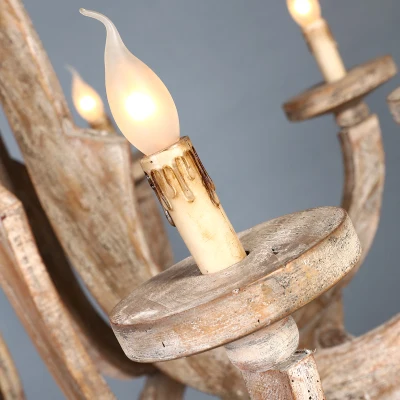 nordic design wood chandelier lighting lustre led suspension luminaire industrielle art deco chandeliers vintage home decor