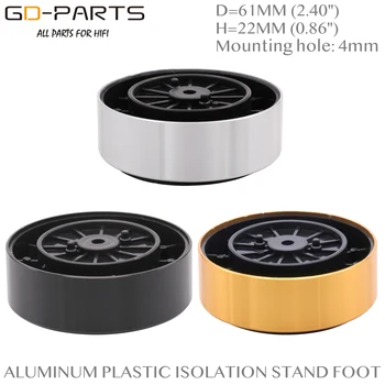 61*23mm obrabiane aluminium plastikowe głośnik Spike stopy podłogowe podstawa Pad mata stojak na stopy dla Hifi gramofon AMP CD DAC rejestrator 4PC