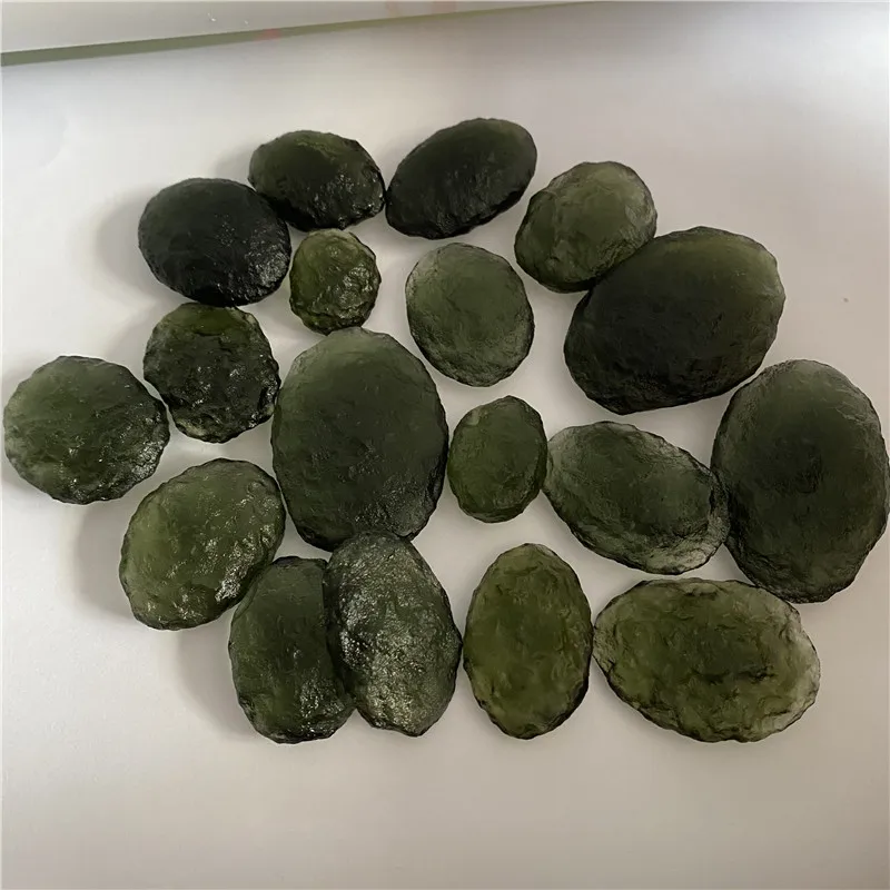 Green Moldavite Czech Meteorite Impact Glass Rough Stone Crystal Energy 1PCS