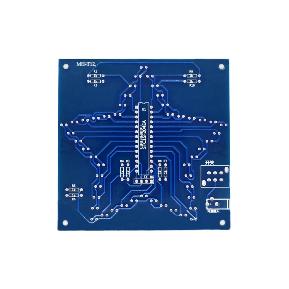 Elektroniczny zestaw zrób to sam pięcioramienna gwiazda kolorowy blask LED moduł RGB lampka wodna 51 pojedynczy układ scalony mikrokomputer dla Arduino