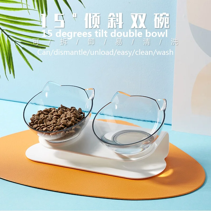 

New Pet Bowls Cat Dog Double Feeding Drinking Bowls Food Water Feeder for Dog Puppy Cats Pets Supplies Feeding Dishes