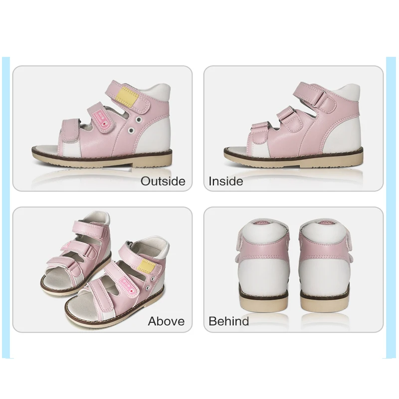 Children Girls Sandals Summer Baby Leather Shoes Toddler Kids Orthopedic Flatfeet Footwear Boys Cute Colorful Platforms Size20