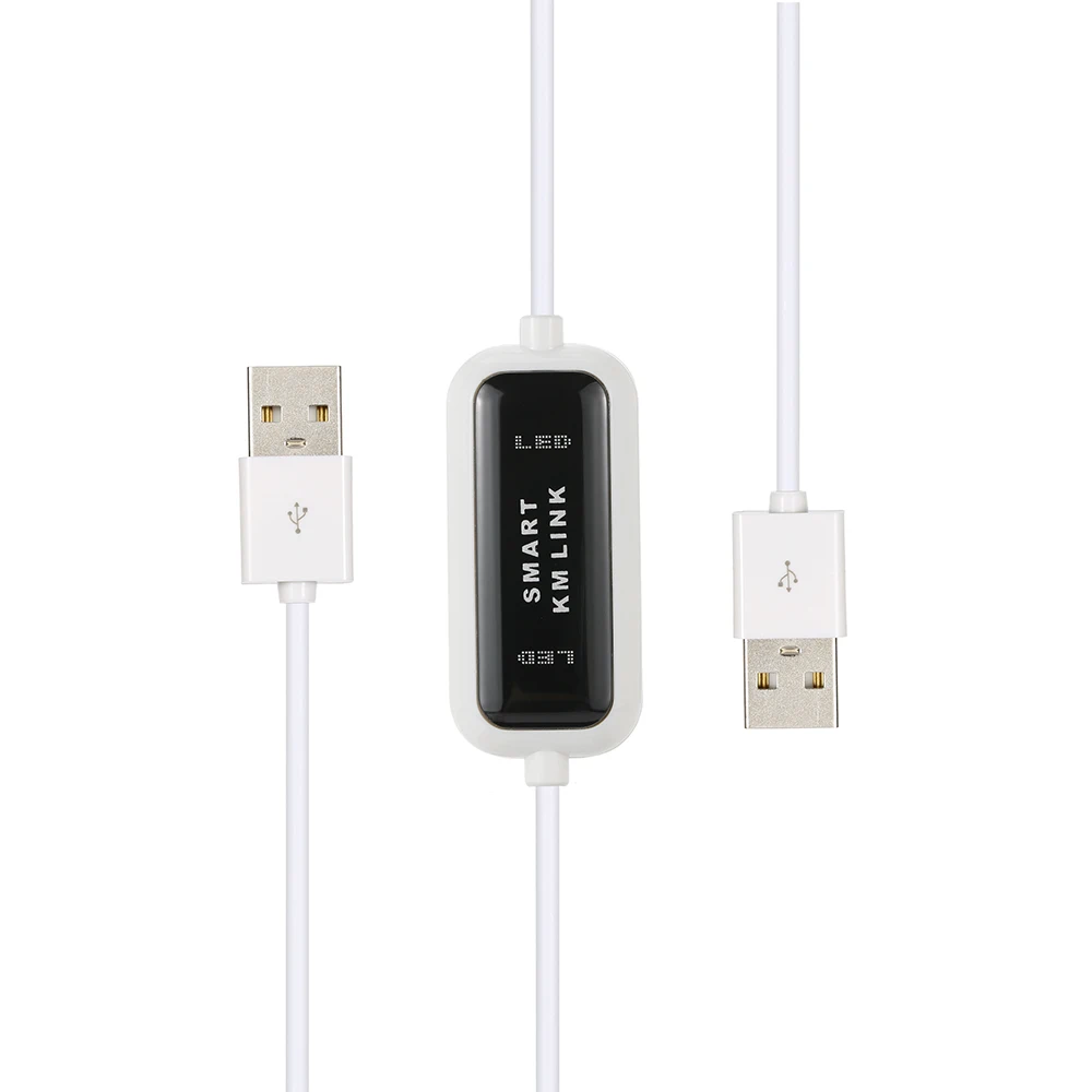 USB 2.0 Smart KM Link PC To PC Keyboard Mouse Share Sync Data Link Connection Cable Two 2 Computers File Transfer Communication