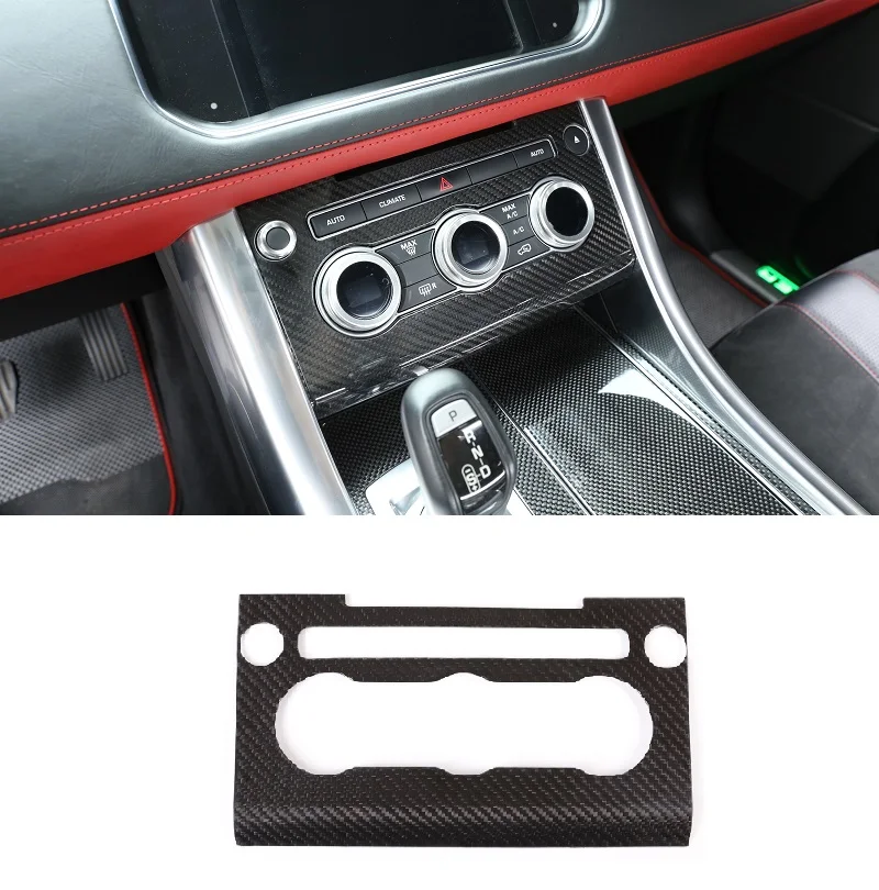 

Dry Carbon Fiber Car Interior Center Console AC Panel Frame Cover Car Accessories Fit For Land Rover Range Rover Sport 2014-2017