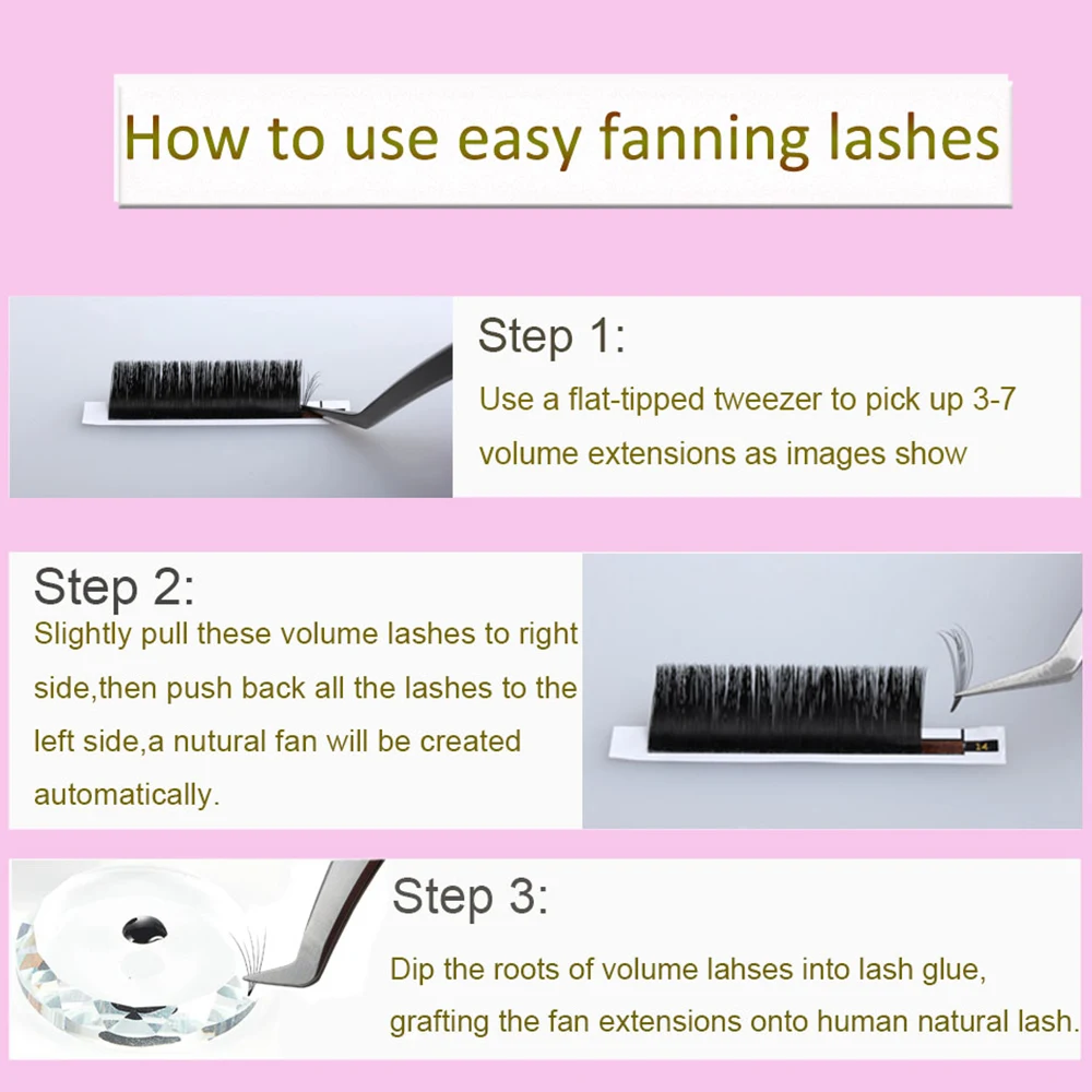 Easy Fan Lash Russian Volume Eyelashes Extension C/D Curl DIY 2d/3d/4d/5d/6d~10d Super Soft Auto-bloom Cluster Lashes Extension