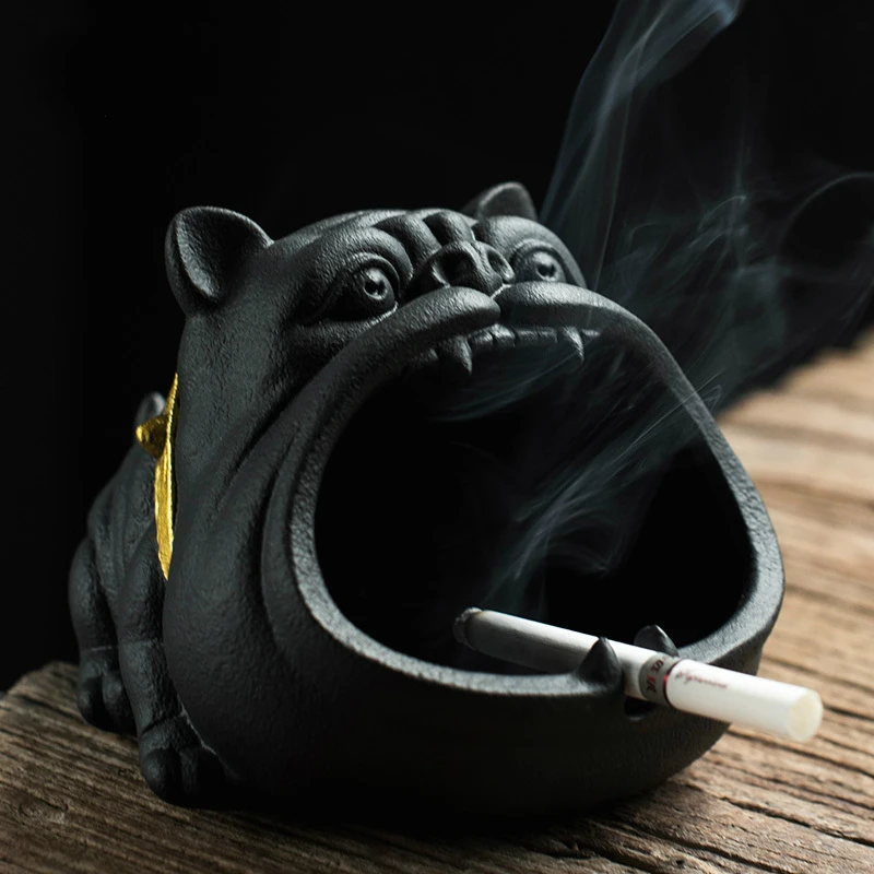 Cute Cartoon Dog Ceramic Ashtray High Capacity Funny Ashtray Home Use Cute Ashtray Creativity Windproof Ashtray For Car Asbak