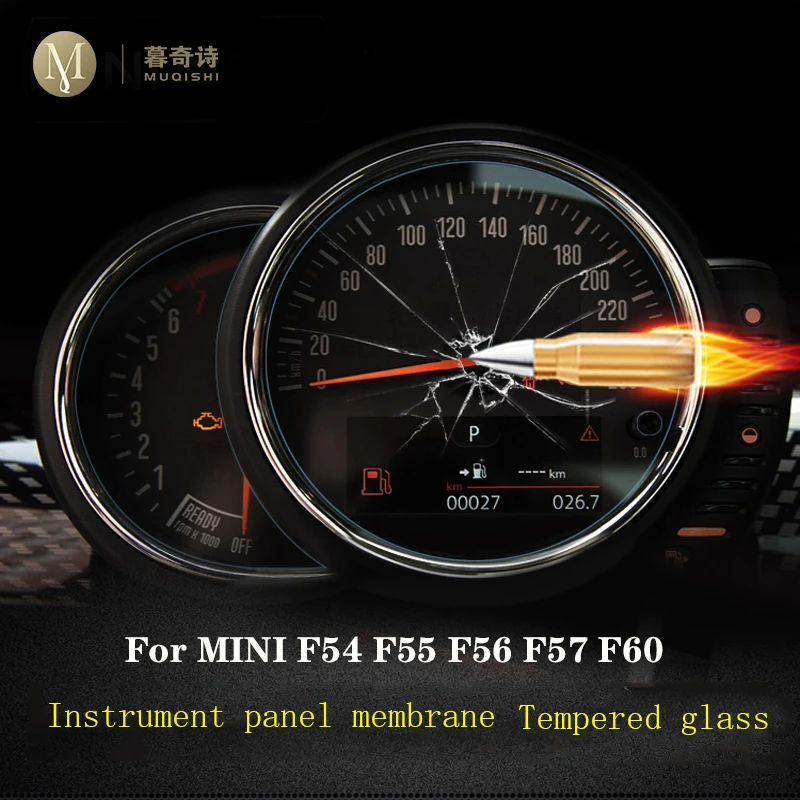 For MINI Cooper F54 F55 F56 F57 Dashboard Panel Film Anti-scratch Protector Speedometer Tempered Glass Film Car Accessories refi