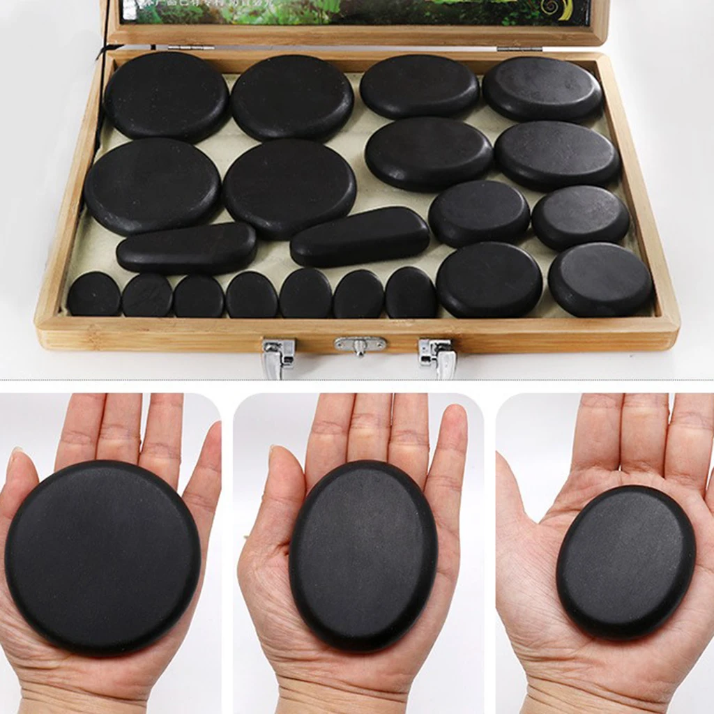 Hot Stones Massage Heater Box - Electric Spa Portable Heated Rocks Massage Warmer - Heat Rock Massaging Wooden Heating Case