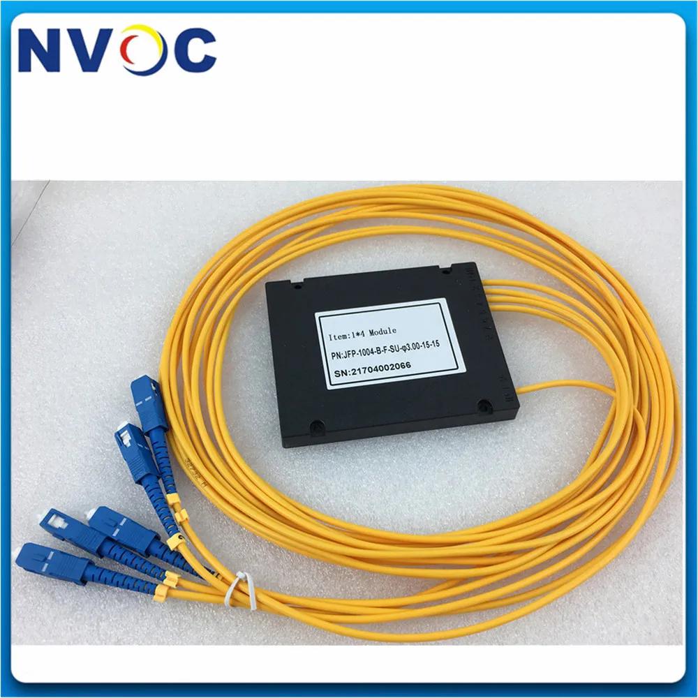 

1x4 1x2 ABS Box PLC Splitter Module SC/LC/ST/FC/UPC APC Fiber 1*2 1*4 Single Mode 2.0MM 1M Fibre Optic Coupler