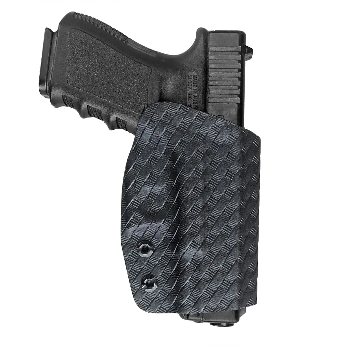 

B.B.F Make Glock 19 Holster, Glock 17 Holster OWB Carbon Fiber Kydex Holster Fit: Glock 19 19x / Glock 17 22 31 / Glock 26 27