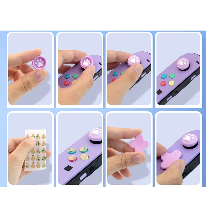 for Nintendo Switch Joystick Button Thumb Stick Grip Cap Protective Cover For Switch Lite Mini Joy-con Controller Skin Colorful