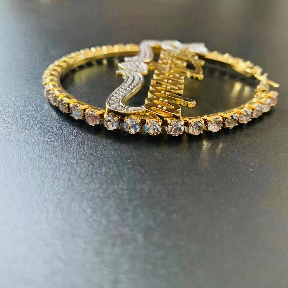Custom Name Earrings Coloful Diamond Crystal Nameplate Earring Customized Hoop Earring Color Stones Hoop Earrings Birthday Gifts