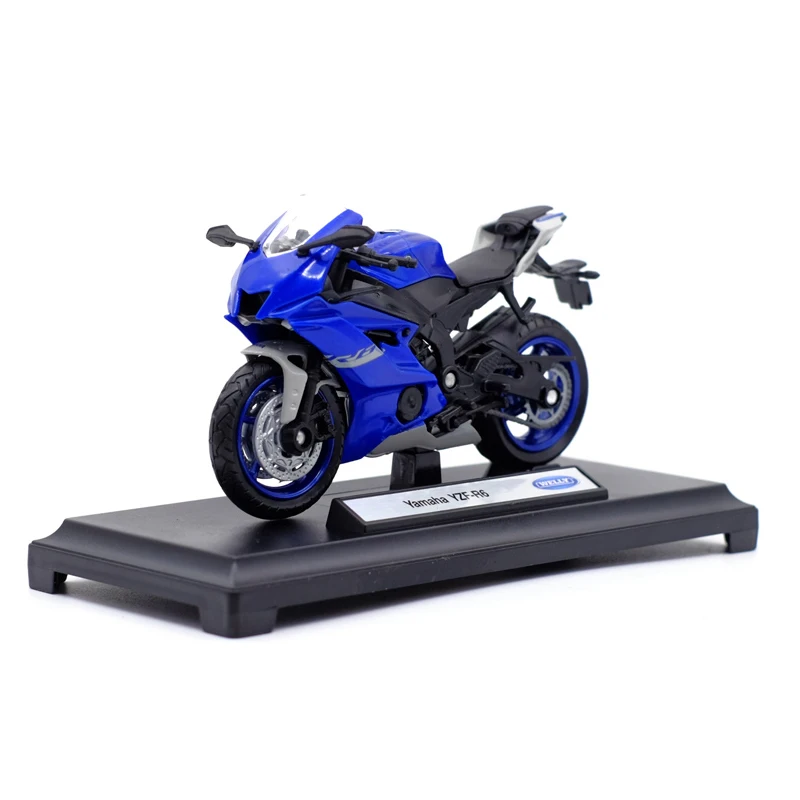 Welly 1:18 Yamaha 2020 YZF-R6 Diecast Motorcycle Model Workable Shork-Absorber Toy For Children Gifts Toy Collection