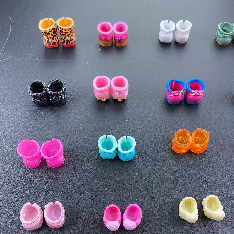 6 pairs dolls Original Shoes Accessories Dress Suit for LOLs 8 cm Big Sister Dolls Kid Gift Toys