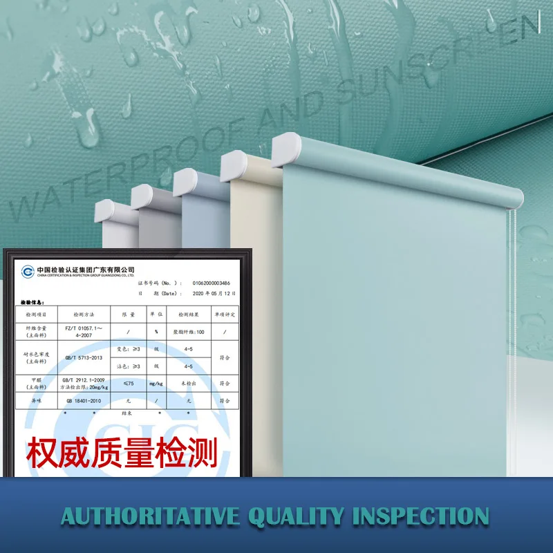 TIPIACE-Manual Roller Blinds 100% Full Blackout Economic Fabric Curtain for Office Kitchen Bed Room windows Customized Size