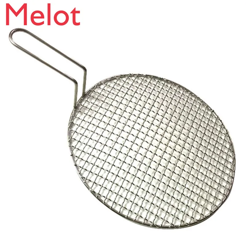 

Stainless Steel Barbecue Wire Mesh round Barbecue Tray Bacon Thickened Encrypted Carbon Stove Suitable BBQ Grill Rack