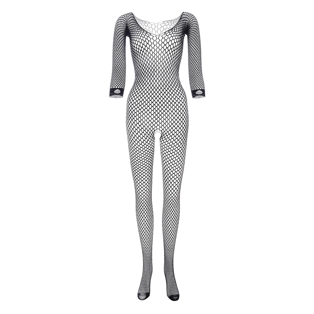 XXXL Plus Size Bodystockings donna Sexy con apertura sul cavallo Catsuit body Mesh calze a rete Lingerie erotica indumenti da notte tuta