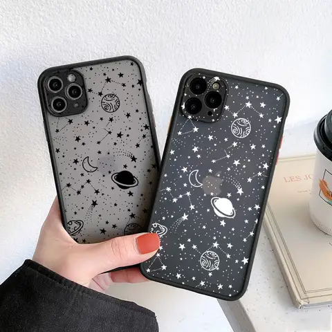 Cartoon Planet Stars Shockproof Phone Case For iPhone 17 16 15 11 12 13 14 Pro XR XS X Mini 16 15 14 Plus Cute Back Cover Coque