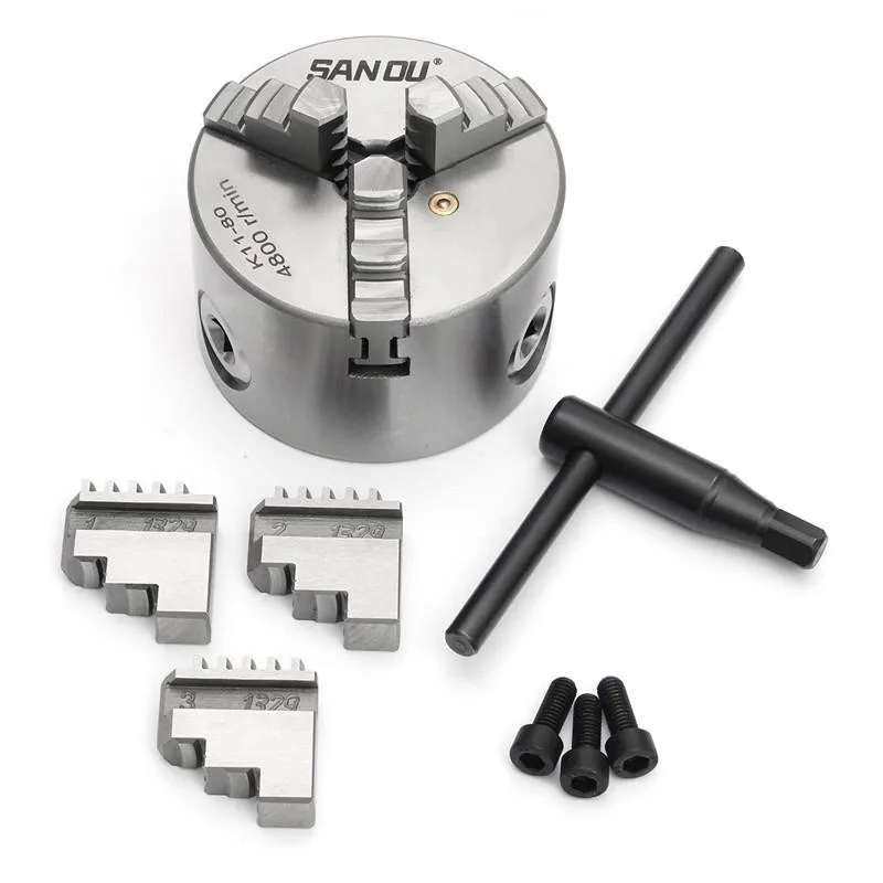 K11-80 3 Jaws Manual Lathe Chuck With Turning Machine Tools Accessories K11 80 3-Jaw   Self-Centering Metal