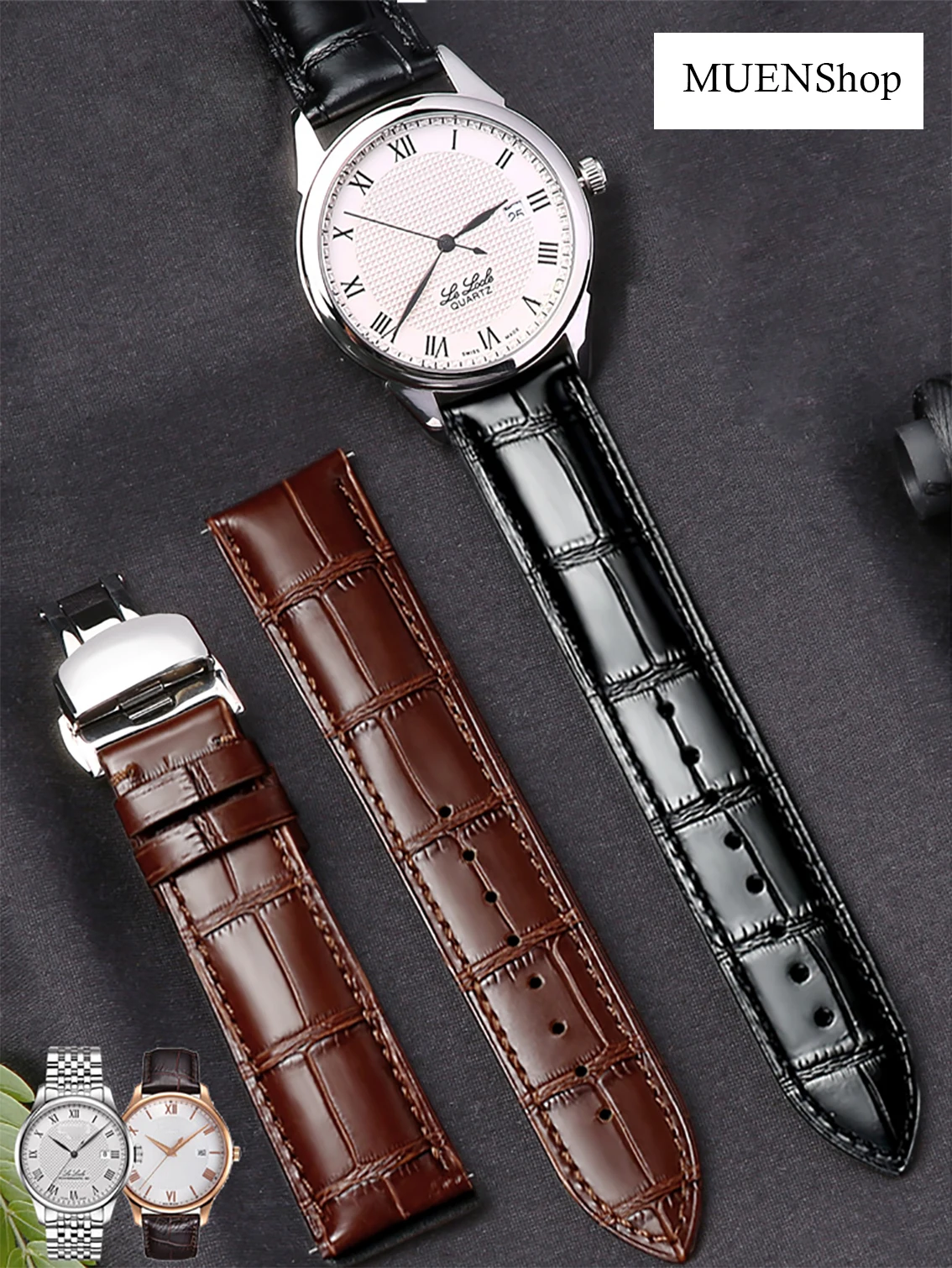 

Watchband Soft Calf Genuine Leather Watchband 18mm 19mm 20mm 21mm 22mm 23mm 24mm Leather Watch Band for Accessories Wristband