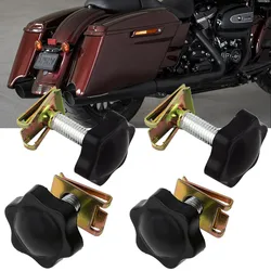 Alforje de segurança para motocicleta, suporte de segurança roubo, parafuso de hardware para harley touring glide road king 94-13