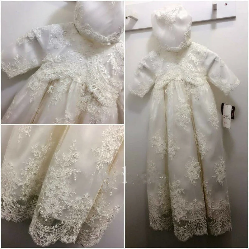 VINTAGE ชุดเด็กทารก Baptism Dresses สำหรับสาว 1st วันเกิดงานแต่งงาน Christening เด็กทารกเสื้อผ้าชุด