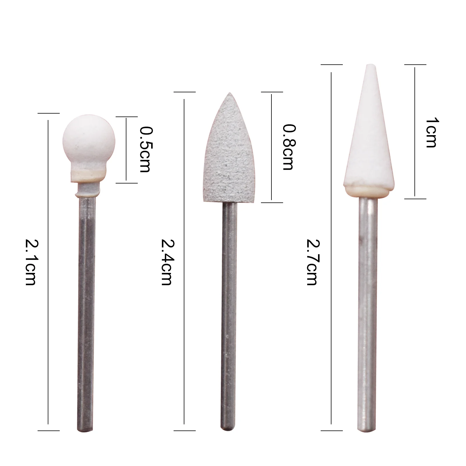 6Pcs/Pack Dental Polishing Stone Porcelain Resin Polishing Burs for High Speed Handpiece White Stone Dental Tools