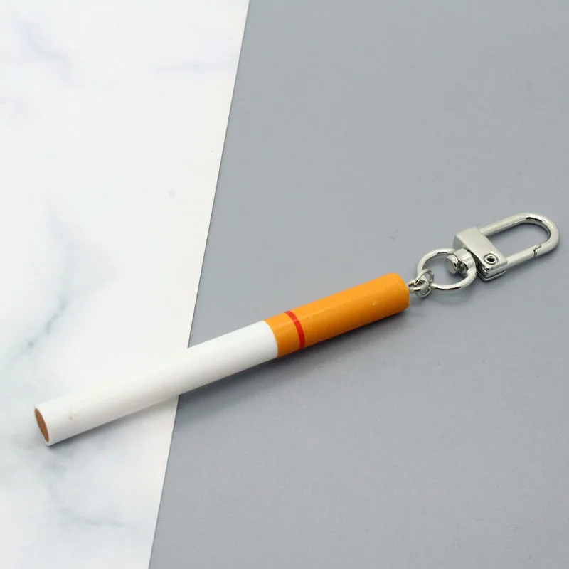 1 PC Resin Cigarette Pendant Keychain Key Ring For Men Women Gifts Cool Unique Funny Creative Bag Car Keychain K326-2