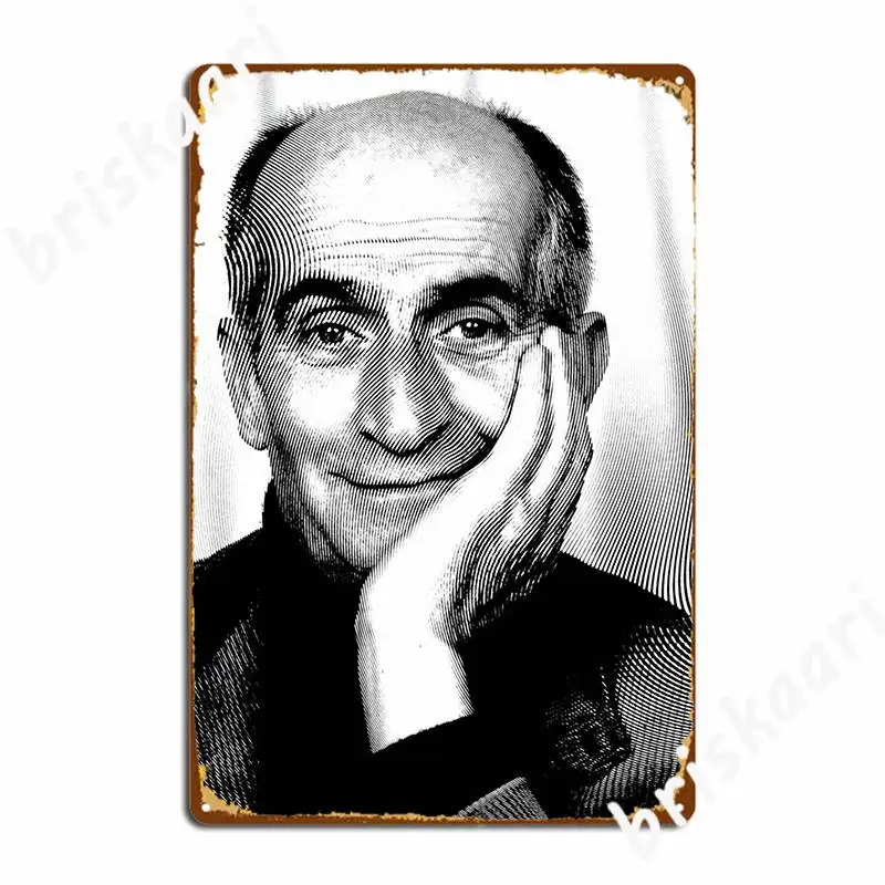 Black White Portrait Of Louis De Funès Metal Sign Classic Wall Pub Wall Plates Tin Sign Posters