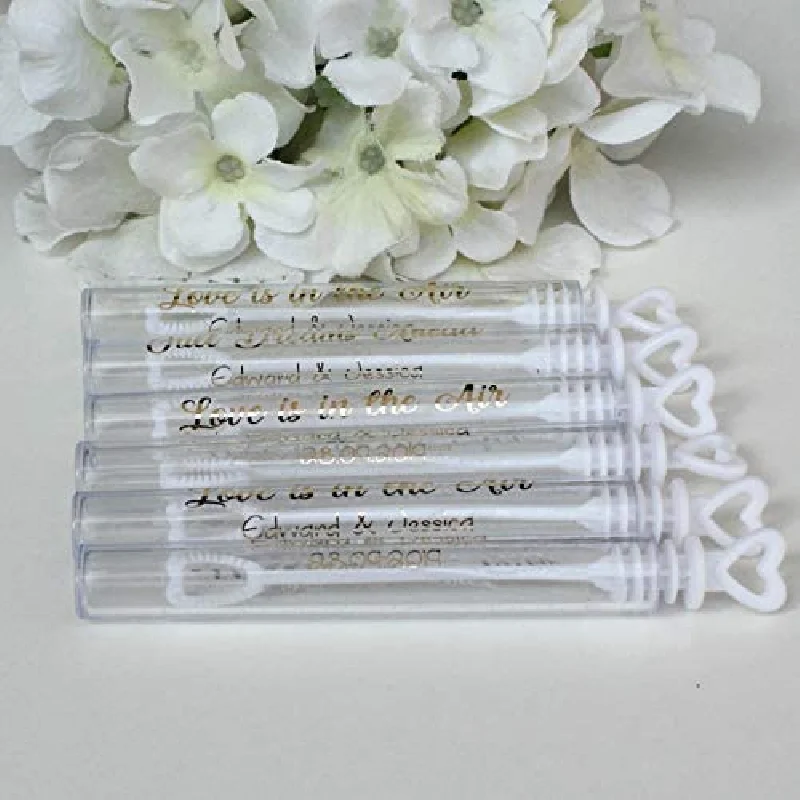 100 Pieces Of Personalized Text Bubble Bottle Transparent Label Rectangular Waterproof Sticker Gold, Black