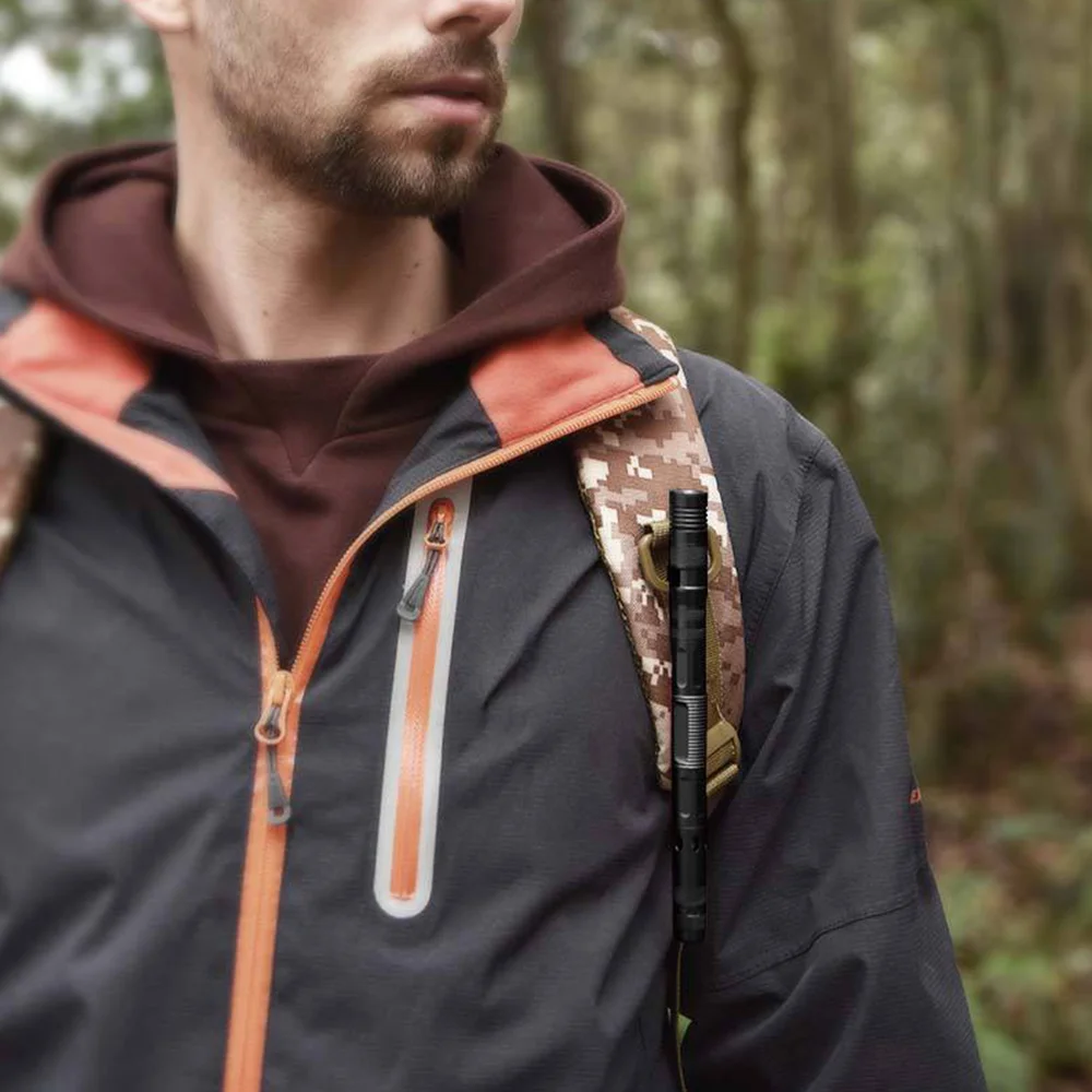 Caneta tática multifuncional para homens e mulheres, Knurker Beschermen, material escolar, alumínio, Koren, Zaklamp