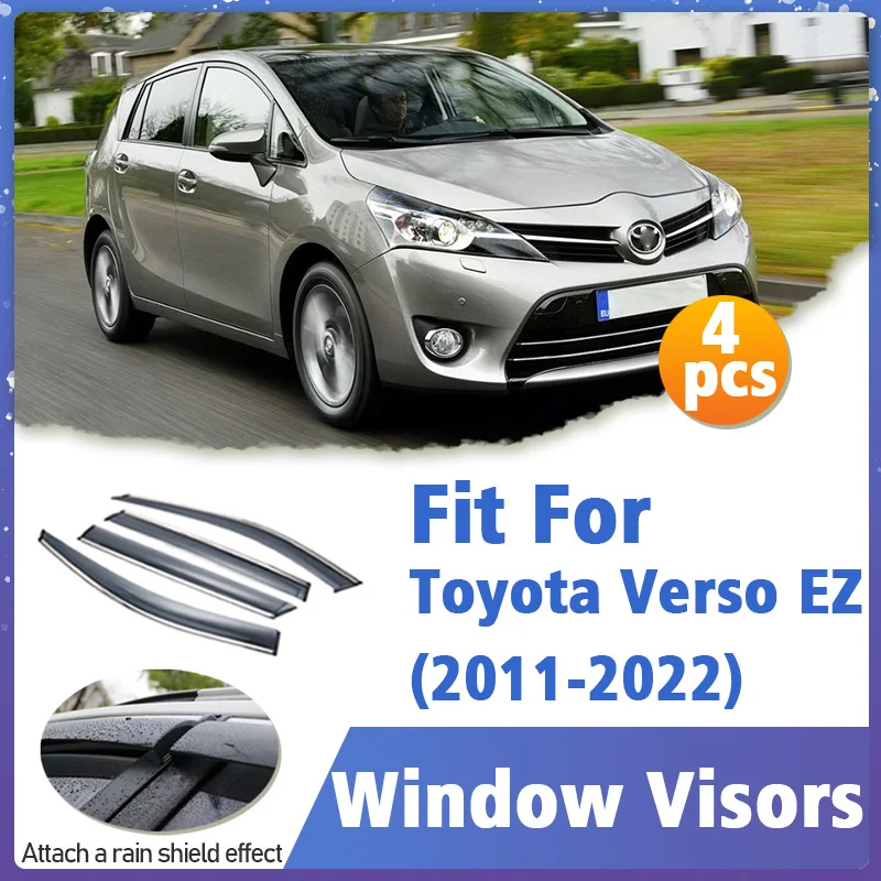 

Оконный козырек для Toyota Verso EZ 2011-2022, вентиляционная крышка, отделка, навесы, защита от солнца, дождя, дефлектор, аксессуары