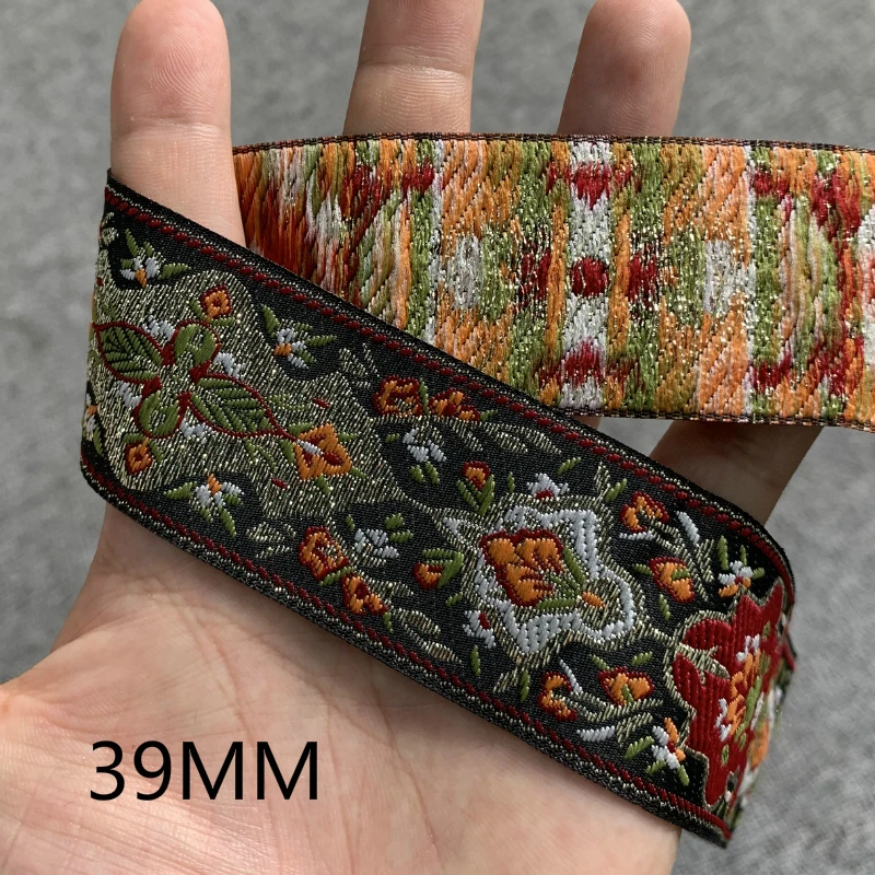 3 Yards 28-45MM Europe Lace Fabric Ribbon for Stage dress curtain sofa DIY Clothes Bag Accessories Embroidered Fabric Ribbon