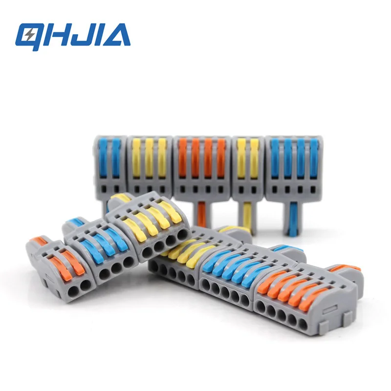 

1 In Multiple Output Can Combined Wire Electrical Connector Splitter Push-in Terminal Block Butt Home LED Light Quick Connectors