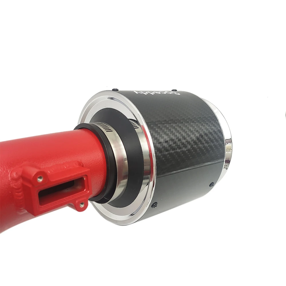 High Flow Car Cold Air Intake System Racing Aluminum Air Intake Pipe Red With Air Filter For Reiz Lexus is250 Sylphy LANNIA
