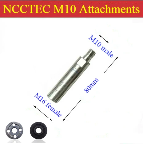 

80mm length Extension connection rod shaft to connect with angle grinder and diamond tools|3.2'' M16-female M10-male attachments