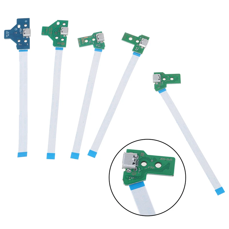 1pc USB Charging Port Socket Circuit Board For 12Pin JDS 011 030 040 055 14Pin 001 Connector For PS4 Controller