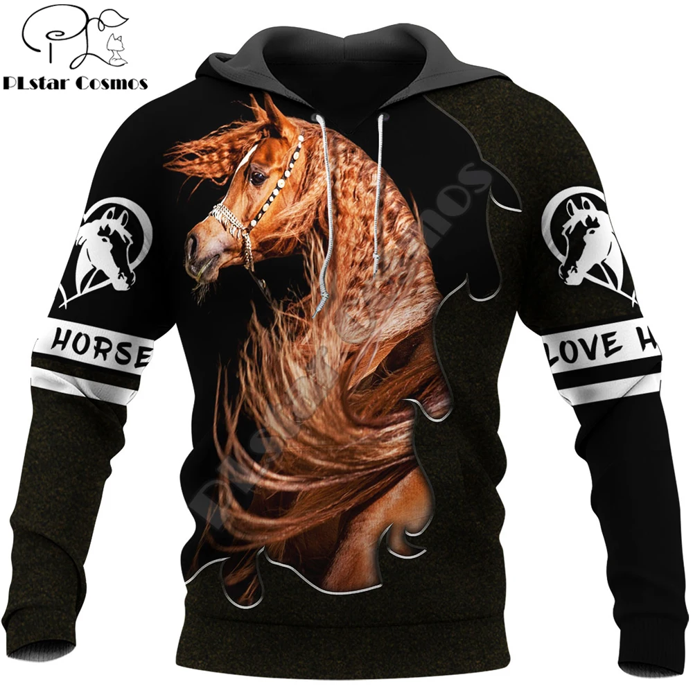 

3D Printed Beautiful Horse Art Animal Hoodie Harajuku Sweatshirt Streetwear autumn hoodies Unisex Casual jacket Tracksuits DK007