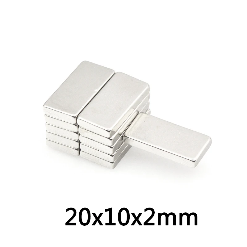 20x10x2mm N35 Rare Earth Magnet 20mmX10mm Block Rectangular Magnets 20x10x2mm Permanent Neodymium Magnet 20*10*2mm