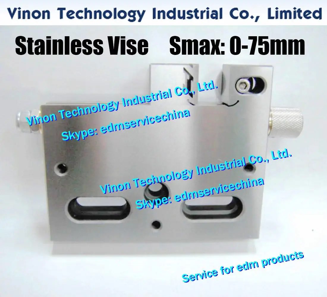 VISE-75 Precision Stainless Vise Max Open: 0-75mm (125Lx104Hx21W), Wire-EDM Vise, Precision Vise of Stainless range 75mm