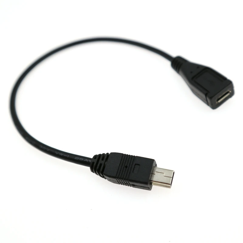 The Best Price 0.3m Micro USB Mini USB 2.0 5Pin male to female M to F Extension Connector Adapter Long Plug Cable