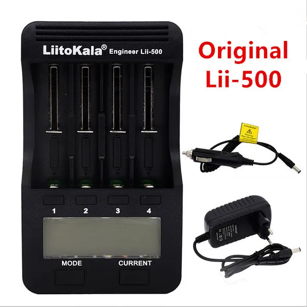 LiitoKala-cargador de batería de litio Lii-500, Lii-M4 LCD, 3,7 V, 18650, 18350, 18500, 16340, 10440, 14500, 26650, 1,2 V, AA, AAA, NiMH