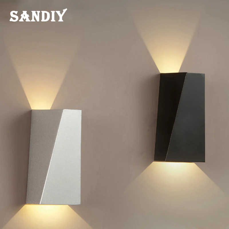SANDIY Up and Down Wall Lamp White Room Decor LED Aluminium Sconce Light for Bedroom Bedside Livingroom Corridor Aside Lighting