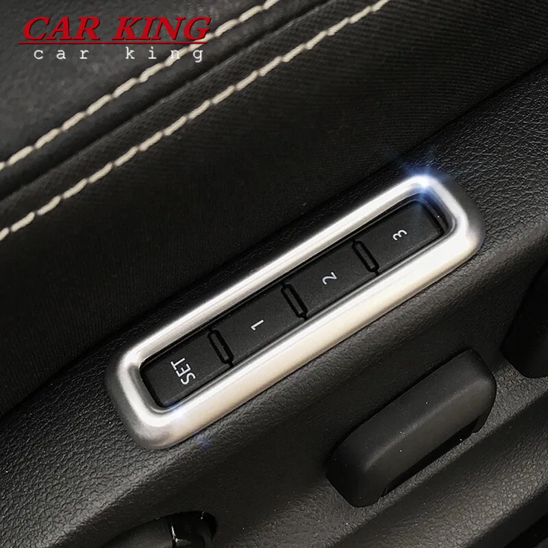 For Skoda Kodiaq 2017 2018 2019 2020 ABS Matte/Carbon fibre Car Seat adjustment Switch Cover Trim car styling accessories 1pcs