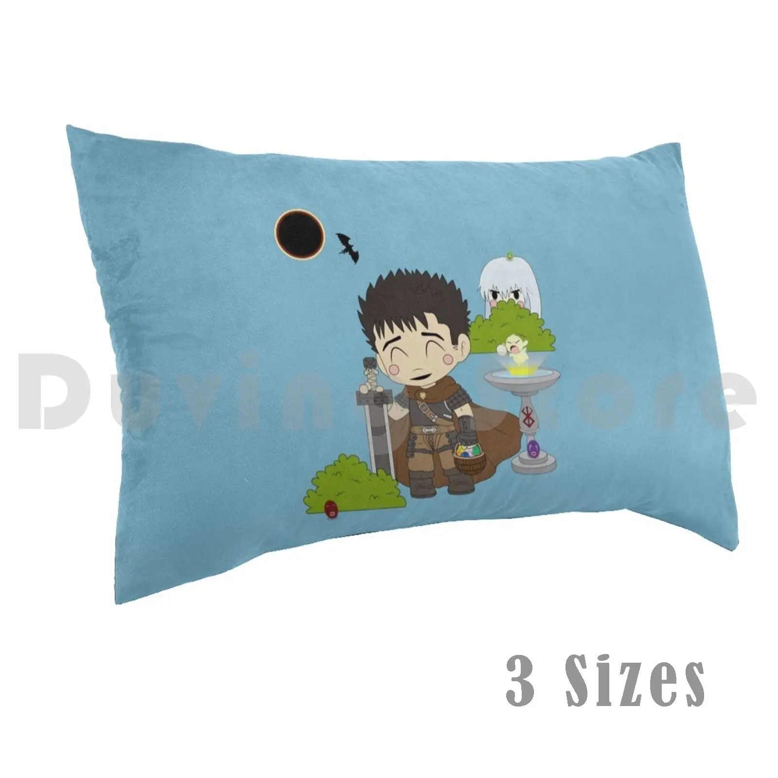 A Egg Hunt Pillow Case DIY 50*70 Anime Manga Guts Griffith Puck Behelit Chibi Cute Easter