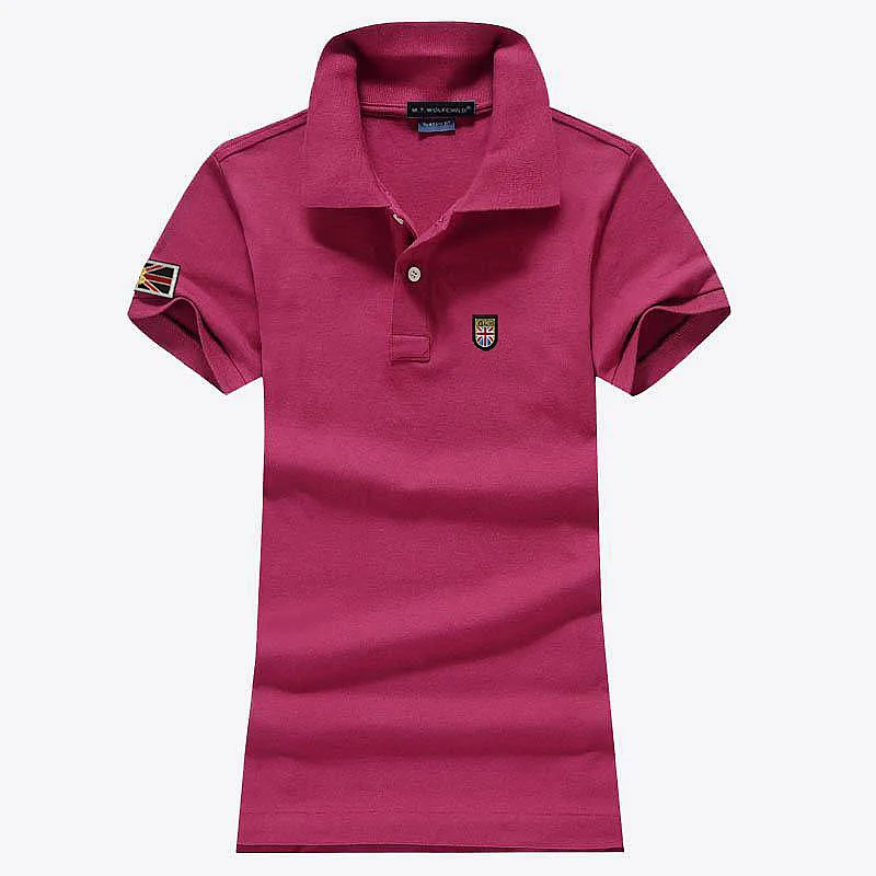 Fashion Polos Summer Womens Polo Shirts 100% Cotton Short Sleeve Ladies Tees Casual Women\'s Polos Femmes Fit Slim Clothing Tops