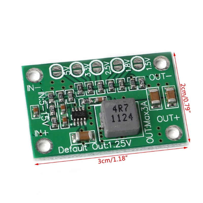 DC Step Down Power Converter Board 5-16V To 1.25V 1.5V 1.8V 2.5V 3.3V 5V 3A