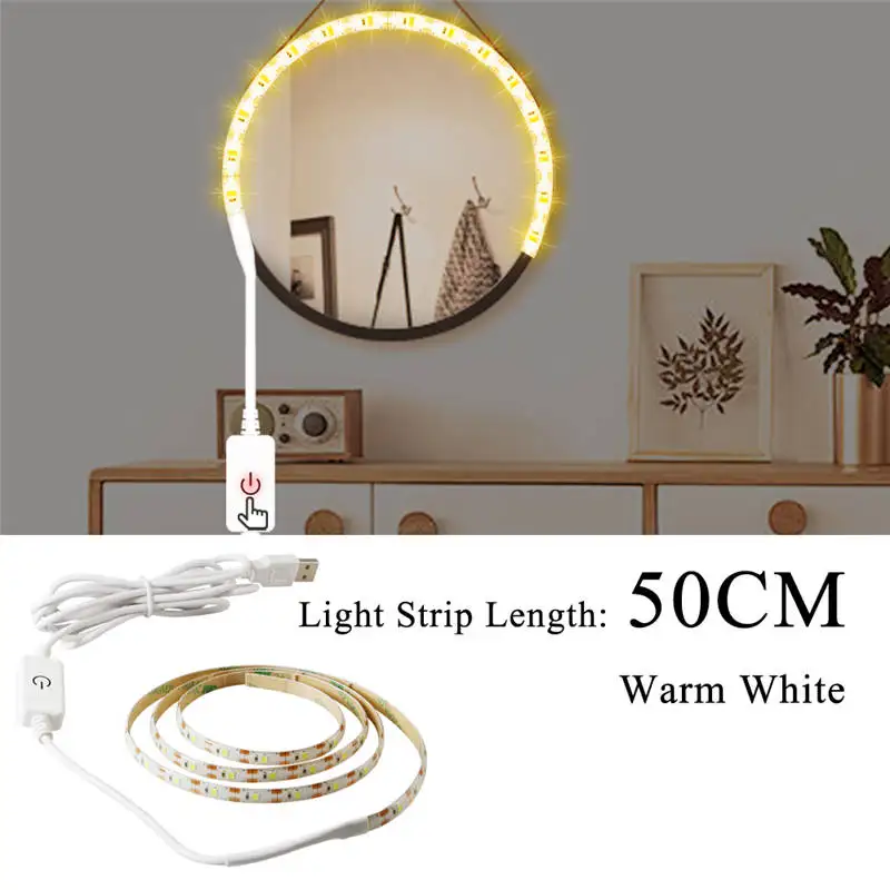 

Hollywood Vanity Mirror Light Led Dimmable Makeup Table Dressing Lighting 1M-5M Bathroom Cabinet Beauty Lamp White Warm White