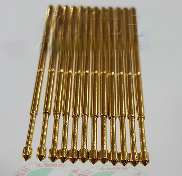 100 قطعة PA100-E2 المخروطية تلميح التحقيق 1.5 مللي متر طرف مستدير مطلية بالذهب إبرة 1.7 اختبار دبوس 33 مللي متر اختبار التحقيق